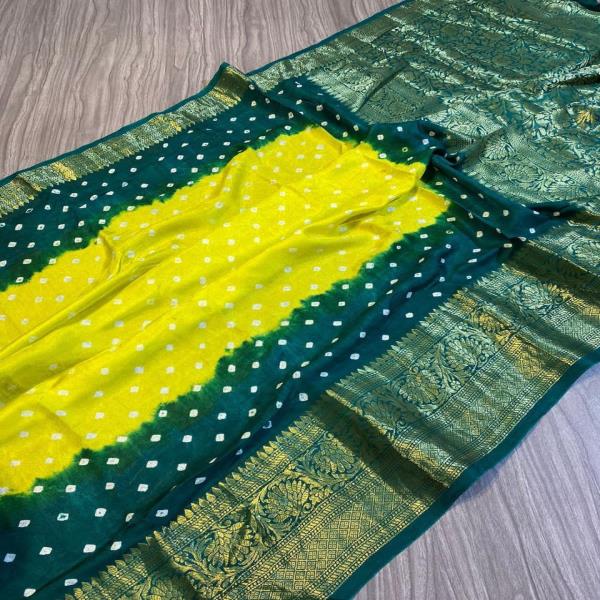  Kanjivaram Bandhani saree